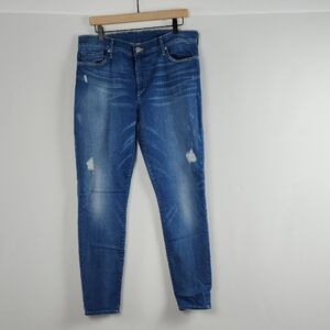True Religion Blue Distressed Skinny Jeans